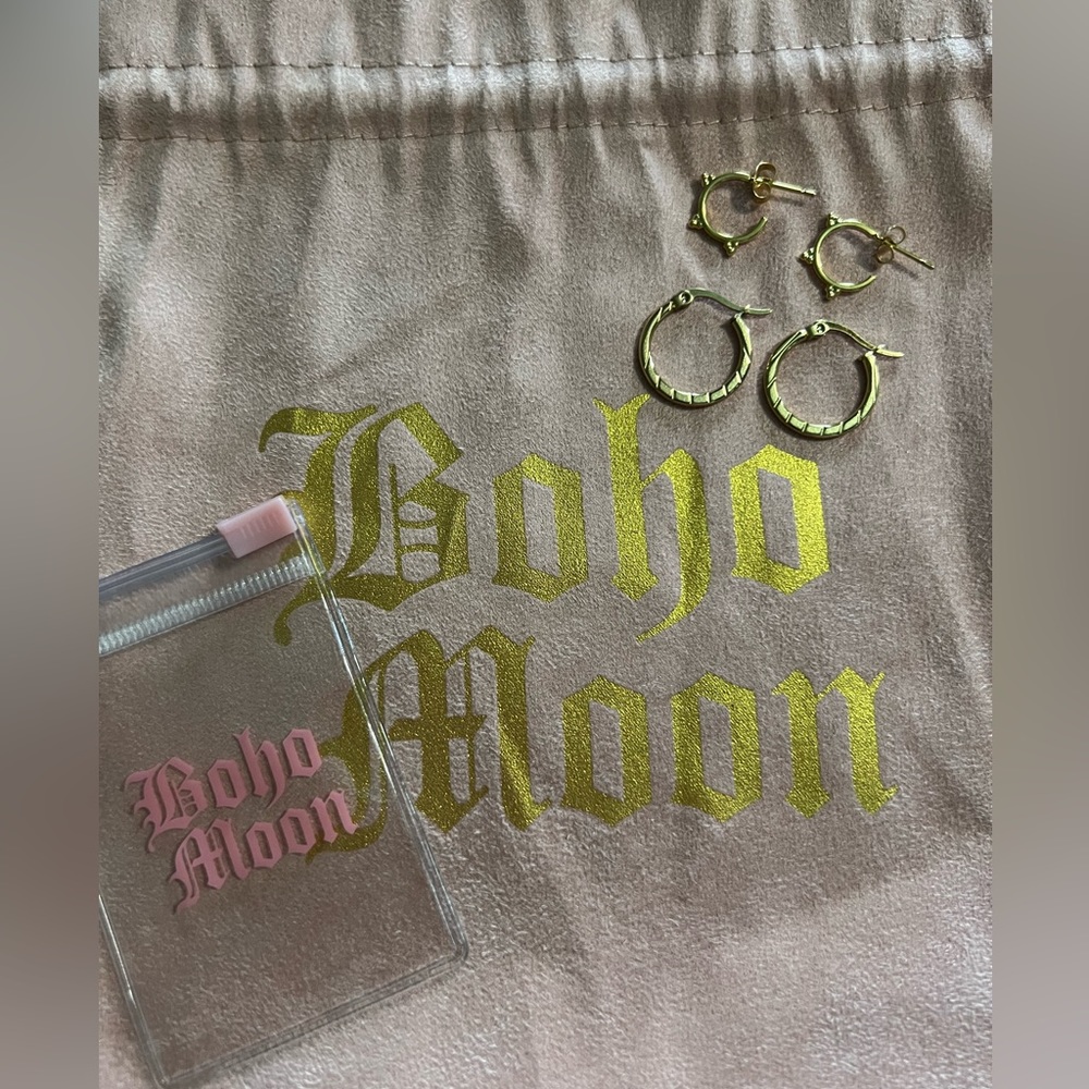 NWT Bohomoon Gold Earrings